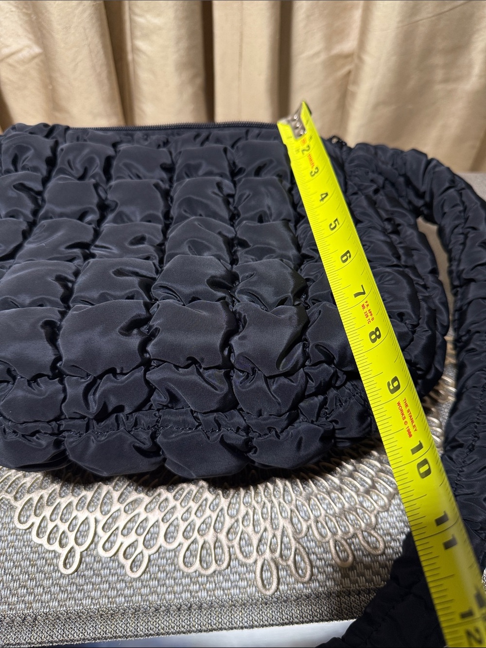 Wild Fable Black Quilted Puffer Crossbody Bag Recycled Polyester - Picture 9 of 10